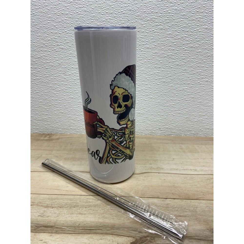 Zonegrace Stainless Steel Skinny Tumbler 20oz Ho Ho Wat A Year With Lid New